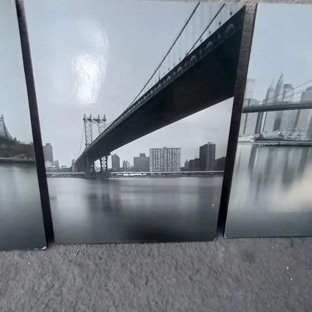IKEA Gronby 4X Photographic Wall Art Panals New York City Bridges